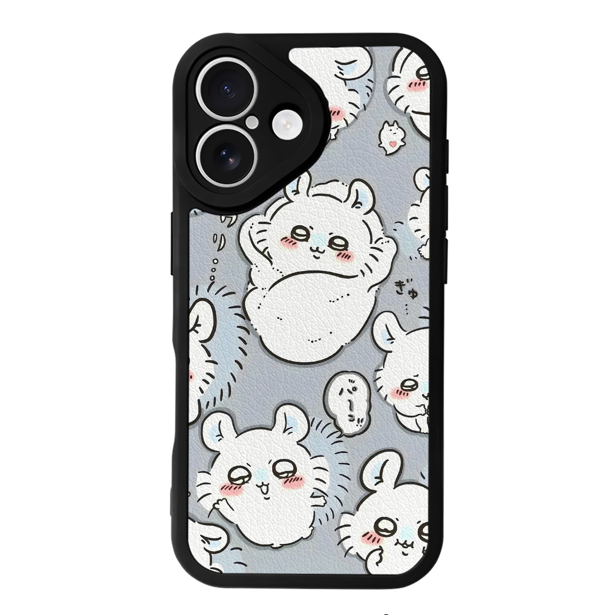 （画像用） ちいかわ Chii-kawa 【iPhone 16シリーズ対応】シリコンスマホケース（レザー調） 材質：シリコン